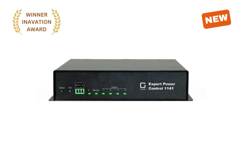 Small-and-smart-4-fold-switched-and-metered-PDU-10-A-4-x-IEC-C13-1-sensor-connector