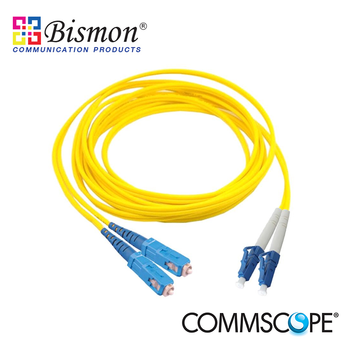 SC-LC Patch Cord Duplex 3 Meters Single-Mode 9/125um (Commscope) - BISMON   All of Comunication Products Terminated OTDR,Test OTDR,Fusion splice,Fiber  Optic cable