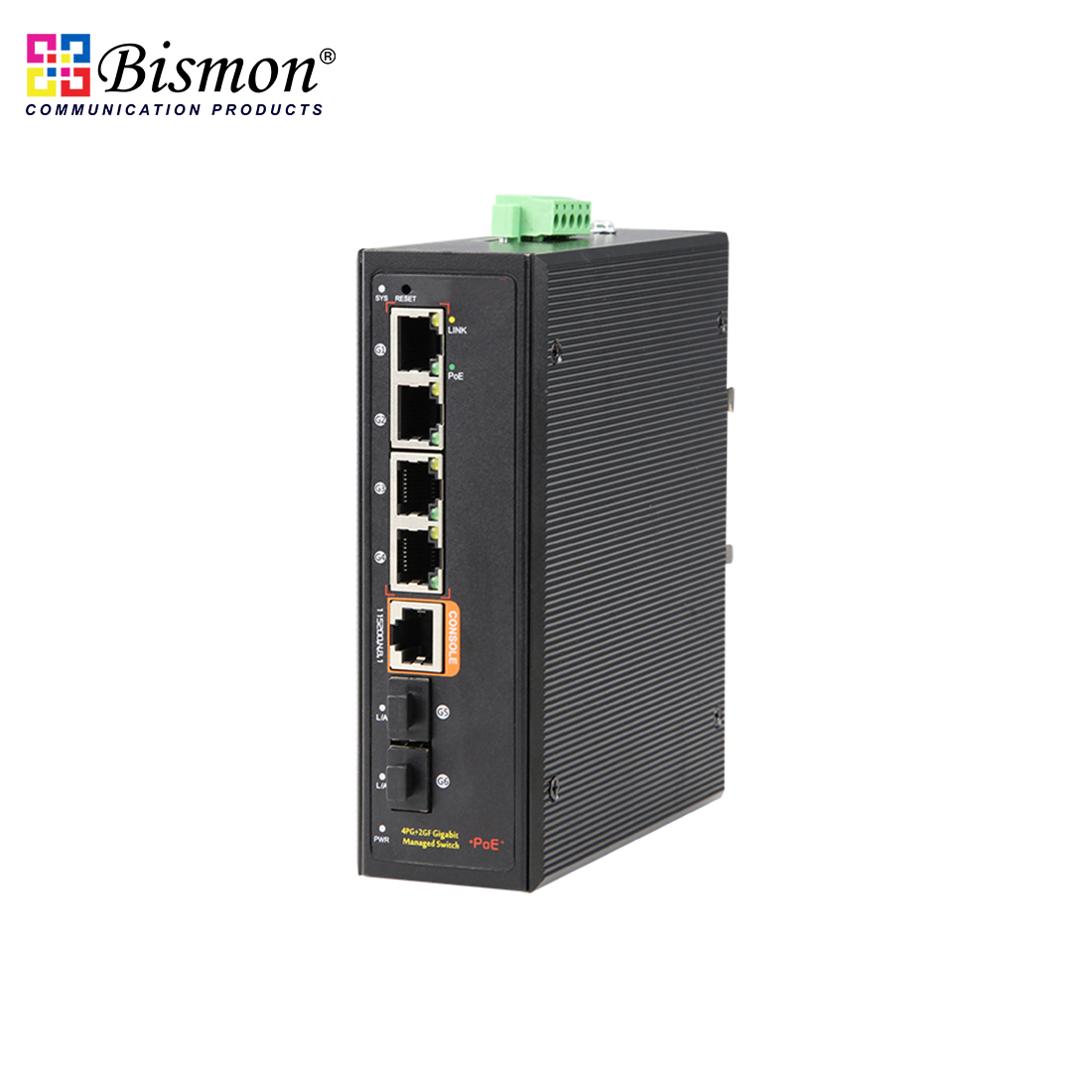 Full-gigabit-6-port-L2-managed-industrial-PoE-fiber-switch