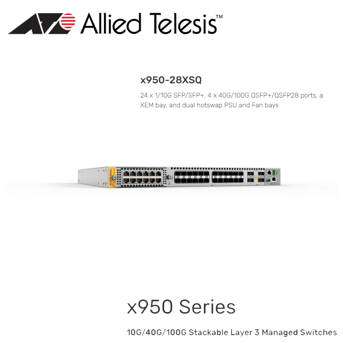 x950-28XSQ-24-x-1-10G-SFP-SFP-4-x-40G-100G-QSFP-QSFP28-ports