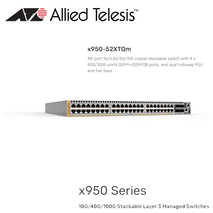 x950-52XTQm-48-port-1G-2-5G-5G-10G-copper-stackable-switch-with-4-x-40G-100G-ports-QSFP-QSFP28-ports