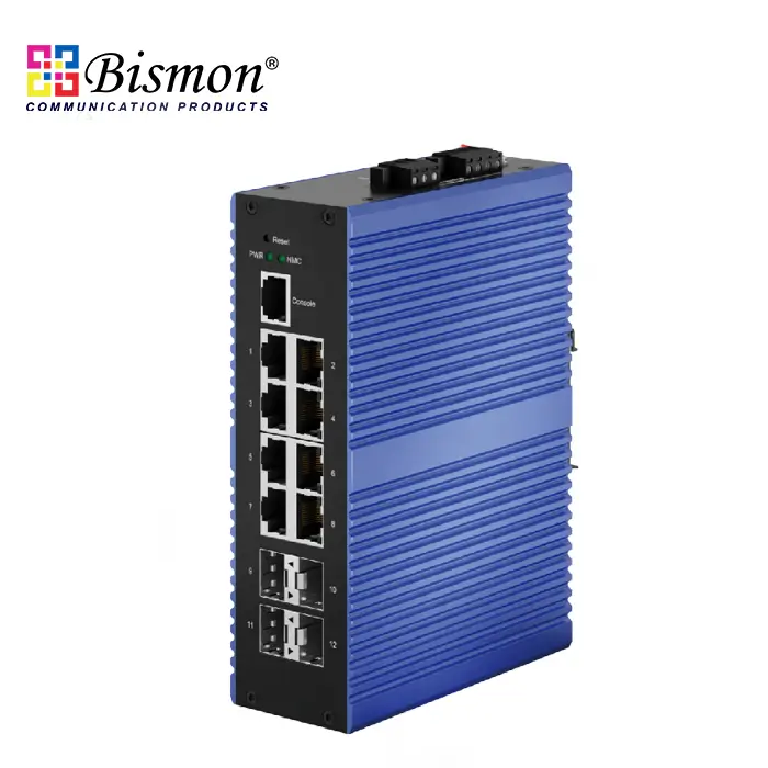 8x10/100/1000Base-T to 4x1000Base-X Industrial Switch managed (L2)