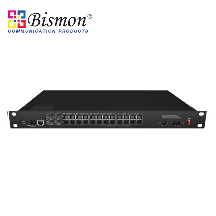 24 port 10/100/1000M RJ45 with 4x10GBase-X(SFP slot) uplink Industrial  Switch Managed L3 - BISMON