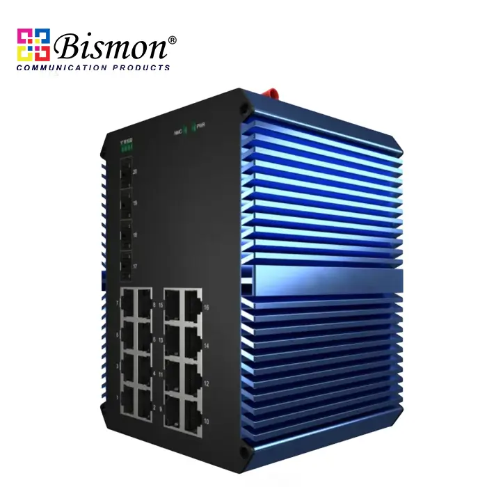 16-port-10-100-1000Base-T-PoE-4x10G-SFP-slot-uplink-Managed-Industrial-grade-Switch-IP50-DC-48-58V