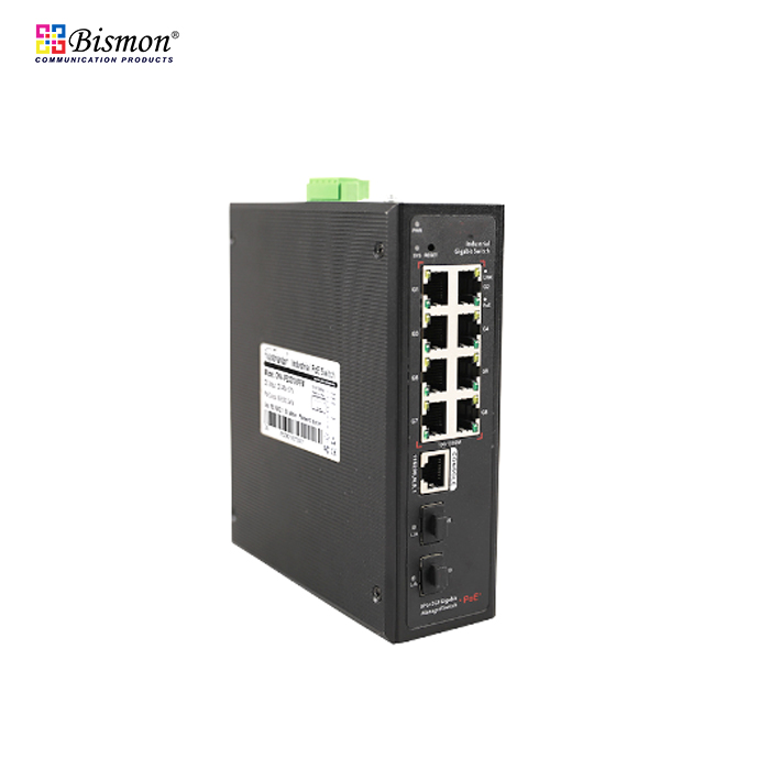 10 Ports POE Gigabit Switch 48V VLAN 10/100/1000Mbps 8 POE 1000M