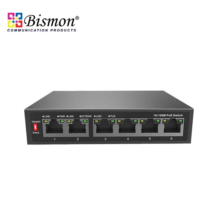 10-100M-6-port-PoE-Unmanaged-switch-250m-transmission