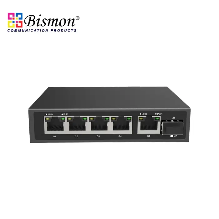 4-RJ45-10-100-1000-PoE-IEEE802-3bt-with-1-RJ45-1-SFP-Uplink-Unmanaged-Max-90W-Port