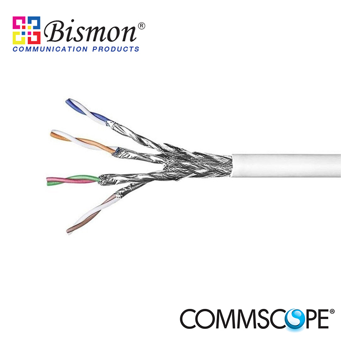 Commscope) S/FTP Cat.7,XG 23 AWG LSFRZH,White - BISMON  All of  Comunication Products Terminated OTDR,Test OTDR,Fusion splice,Fiber Optic  cable