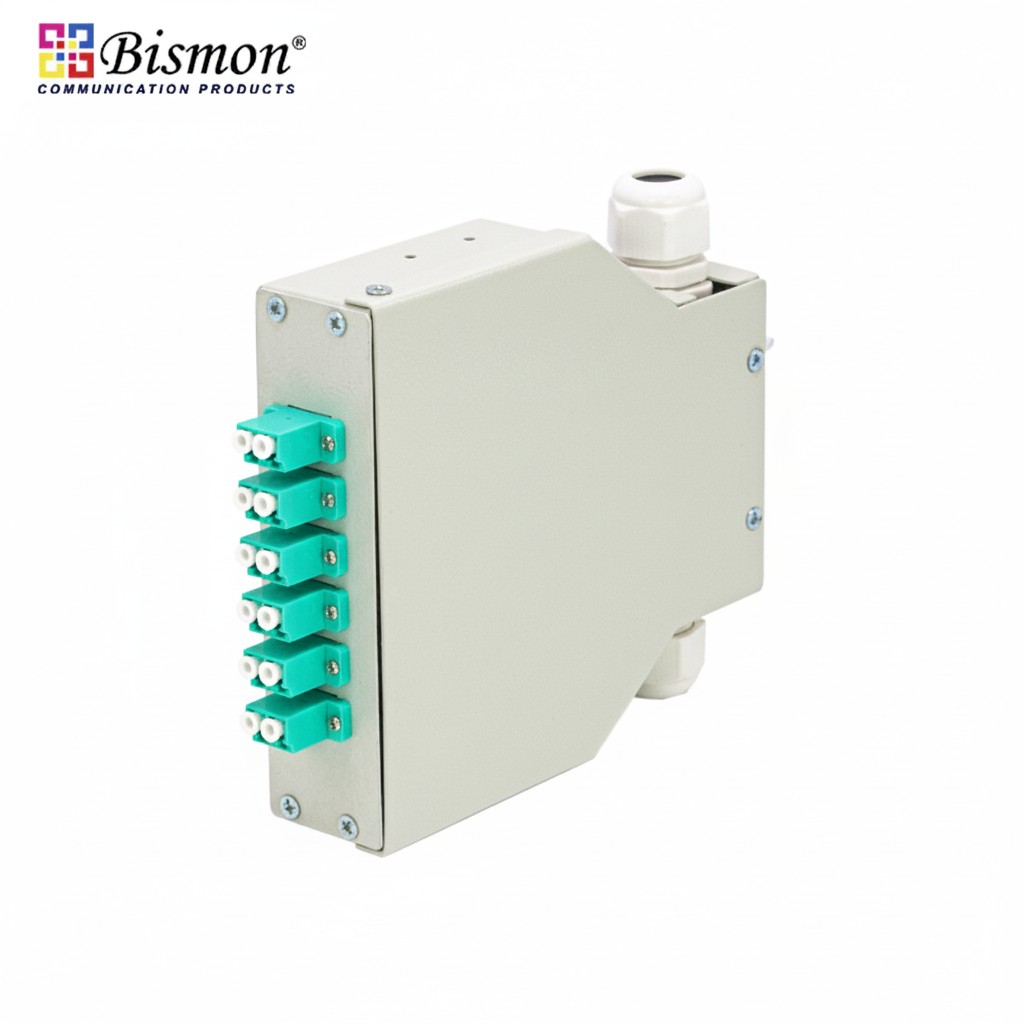 DIN-Rail-12-Core-LC-Duplex-Wall-Box-fiber-optic-LC-Adapter-Multi-mode-OM3