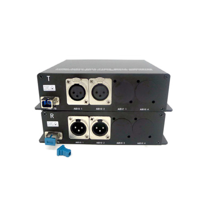 - XLR connector Audio to over fiber optic cable