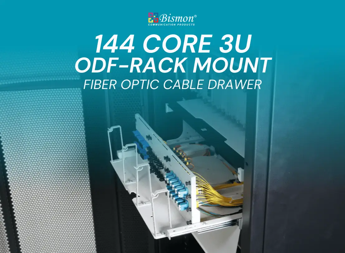 144 Core 3U ODF-Rack Mount Fiber optic cable drawer