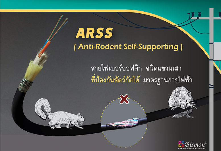 ARSS (Anti-rodent self supporting) Fiber optic กันสัตว์กัดแทะสาย