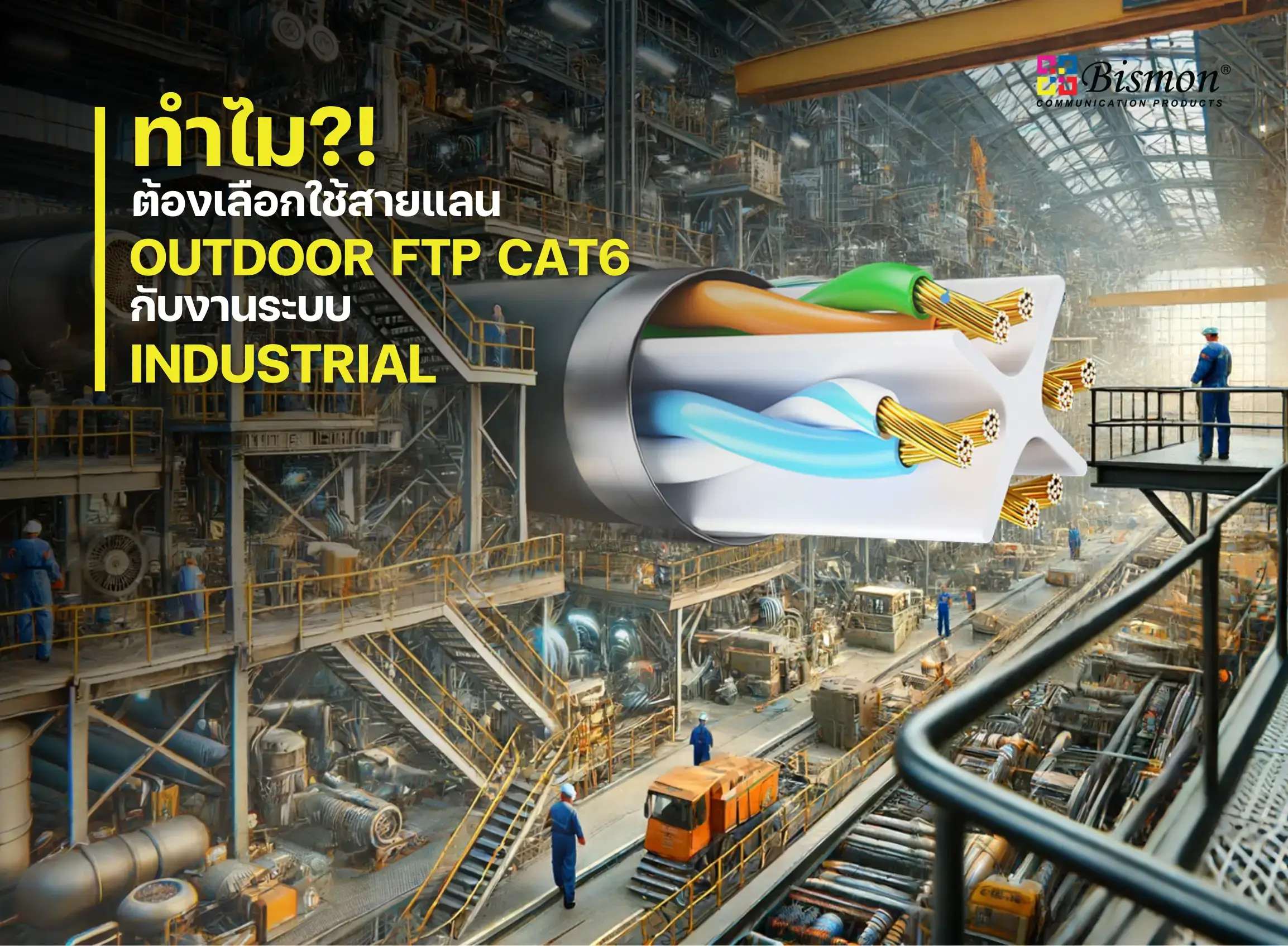 ทำไมต้องเลือกใช้สายแลน OUTDOOR FTP CAT6 กับงานระบบ INDUSTRIAL?