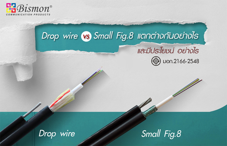 Drop wire VS Small fig.8 fiber optic แตกต่างกันอย่างไร และมีประโยชน์อย่างไร