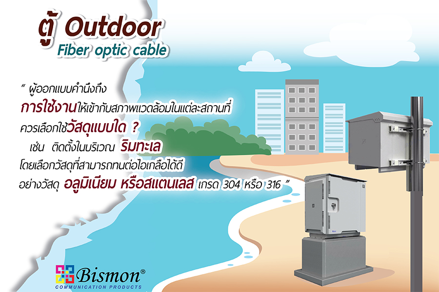 การเลือกวัสดุของตู้ Outdoor Fiber optic ติดตั้งริมทะเล แบบไหนดี