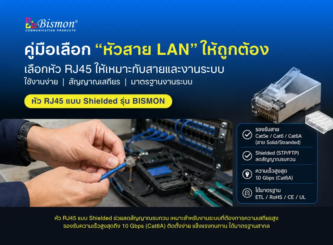 คู่มือเลือก "หัวสาย LAN" ให้ถูกต้อง