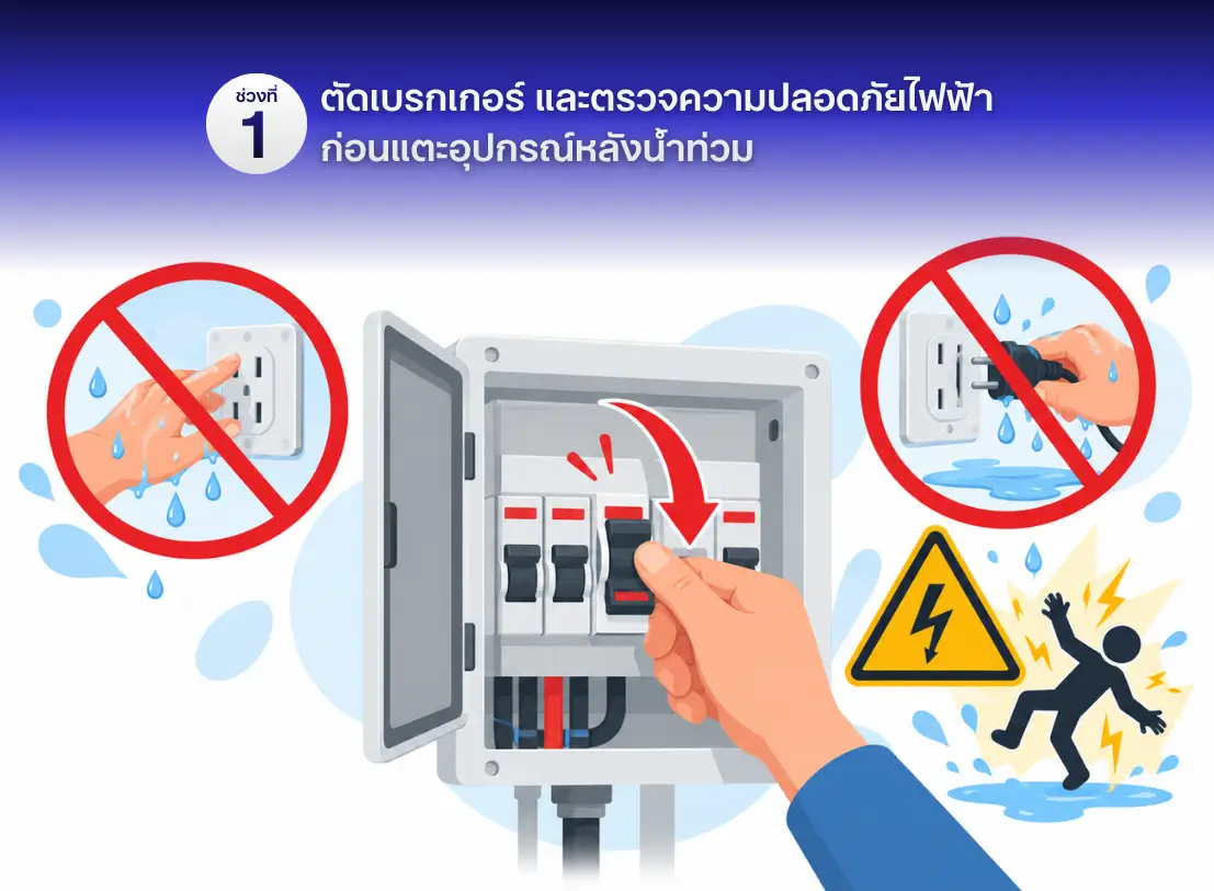 น้ำท่วมแล้วระบบยังใช้ได้ไหม?