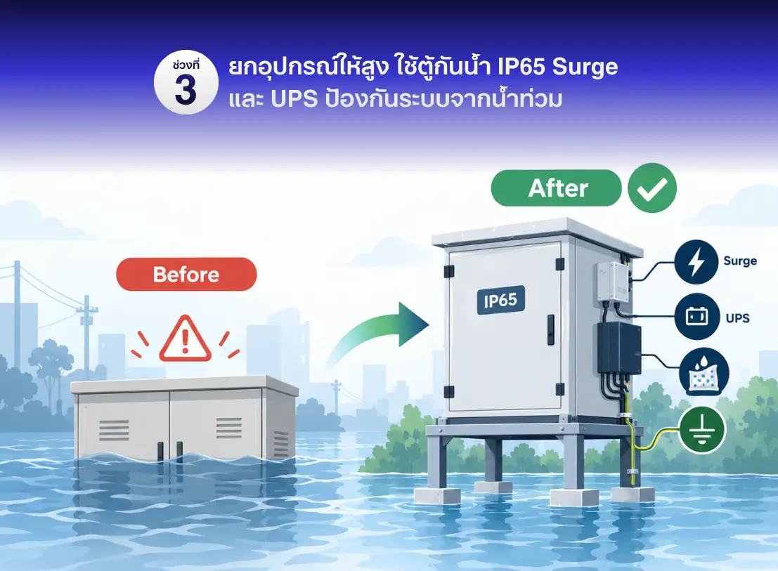น้ำท่วมแล้วระบบยังใช้ได้ไหม?
