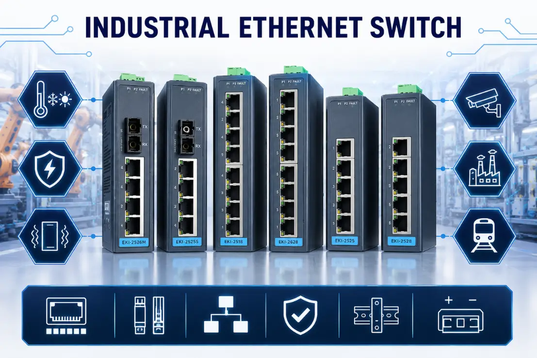 Commercial Ethernet Switch vs Industrial Ethernet Switch ต่างกันอย่างไร?