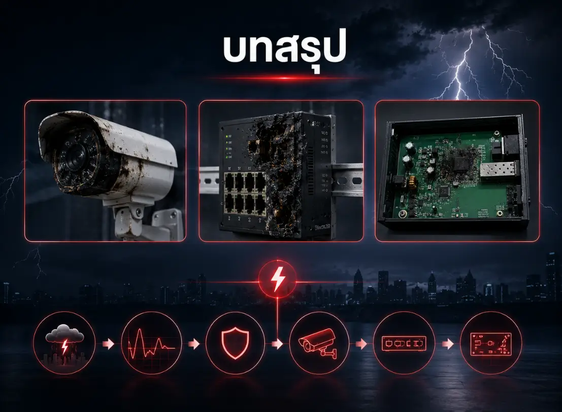 ทำไมระบบไฟฟ้าของไทยถึงทำลายอุปกรณ์ CCTV และ Network และวิธีหยุดวงจรเสียซ้ำซาก