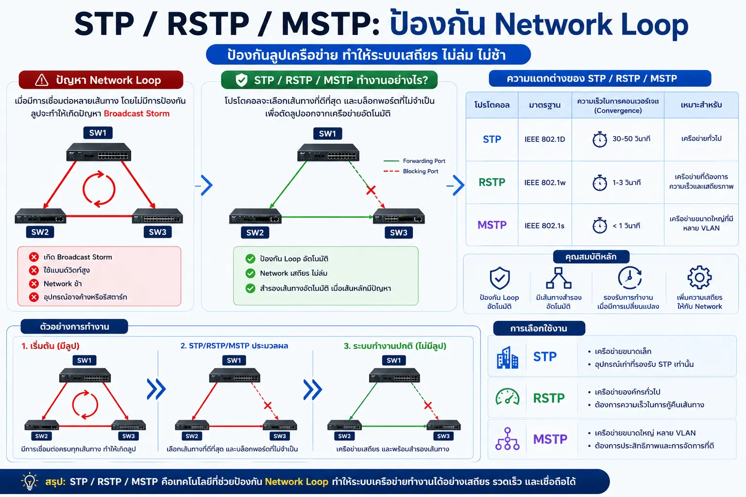 ฟังก์ชั่นใน Managed Switch คืออะไร? ใช้งานอย่างไร และฟังก์ชั่นไหนจำเป็นต่อระบบ Network / Fiber Optic