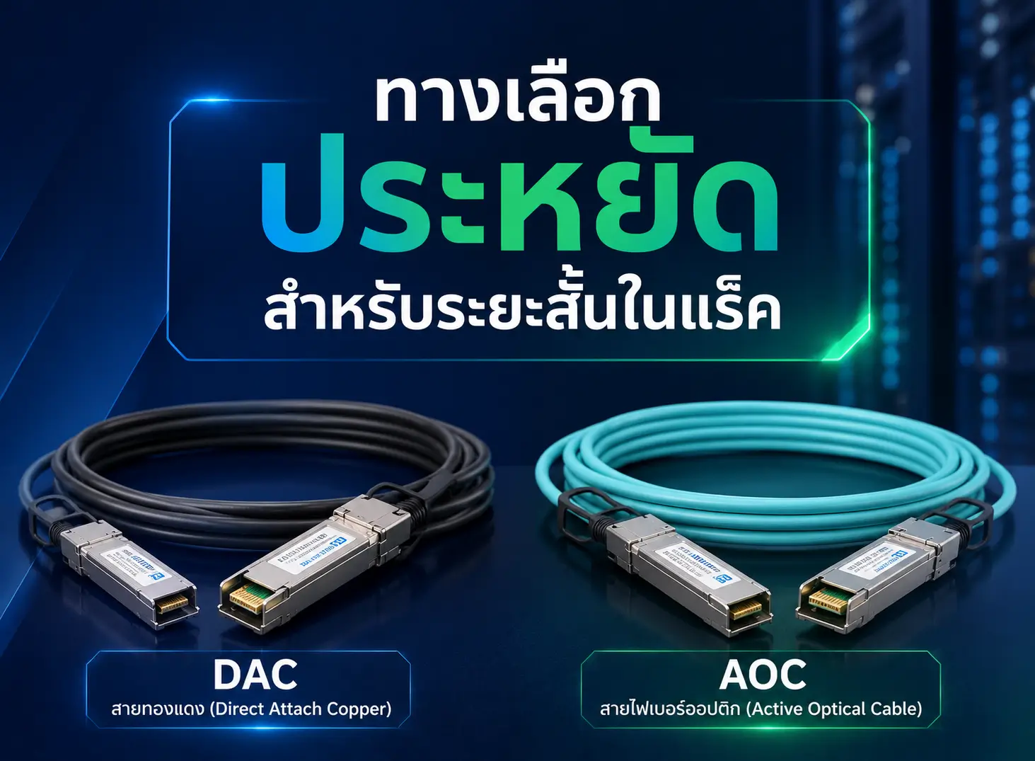 MPO/LC + QSFP Transceiver 100G to 800G สำหรับ Data Center