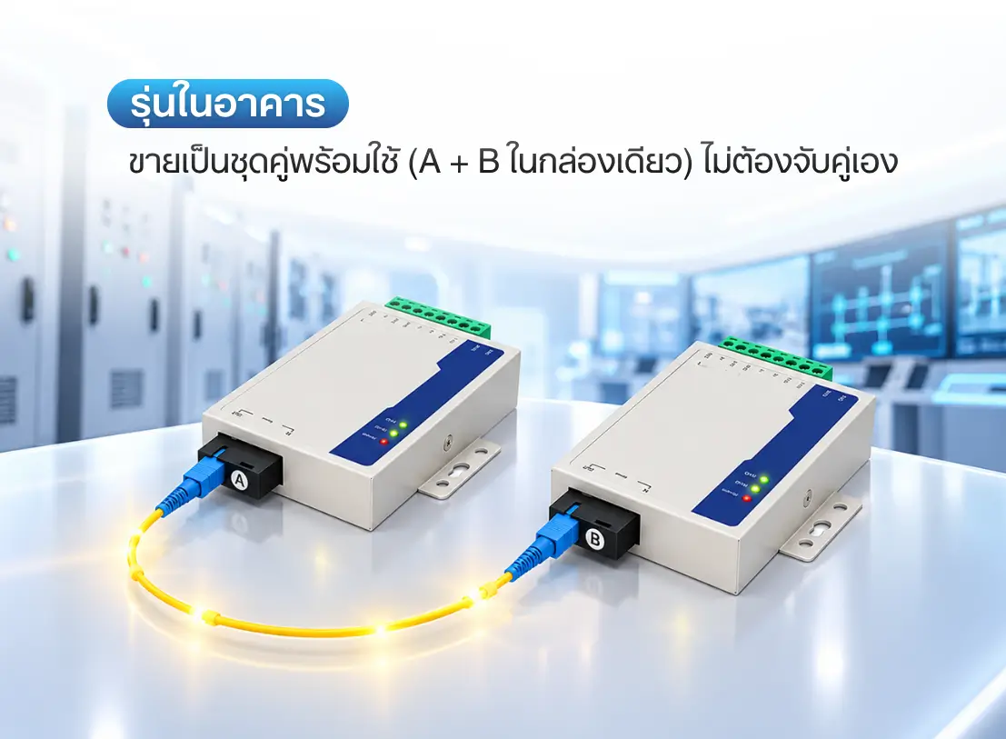 รีวิว RS232/485/422 to Fiber แบบ Single-Fiber