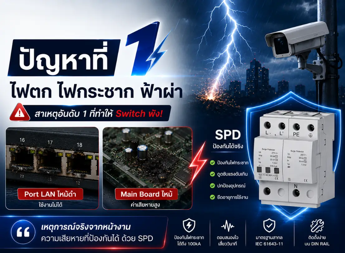 Industrial Switch สำหรับ CCTV และโรงงาน