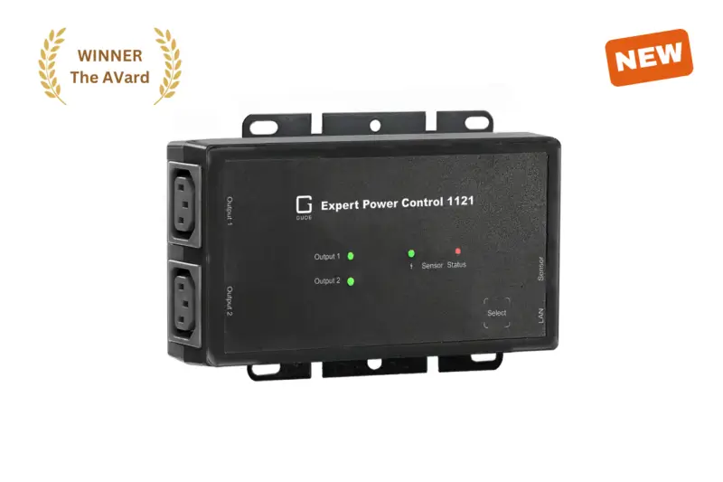 Small and smart 2-fold switched and metered PDU 10 A, 2 x IEC C13,