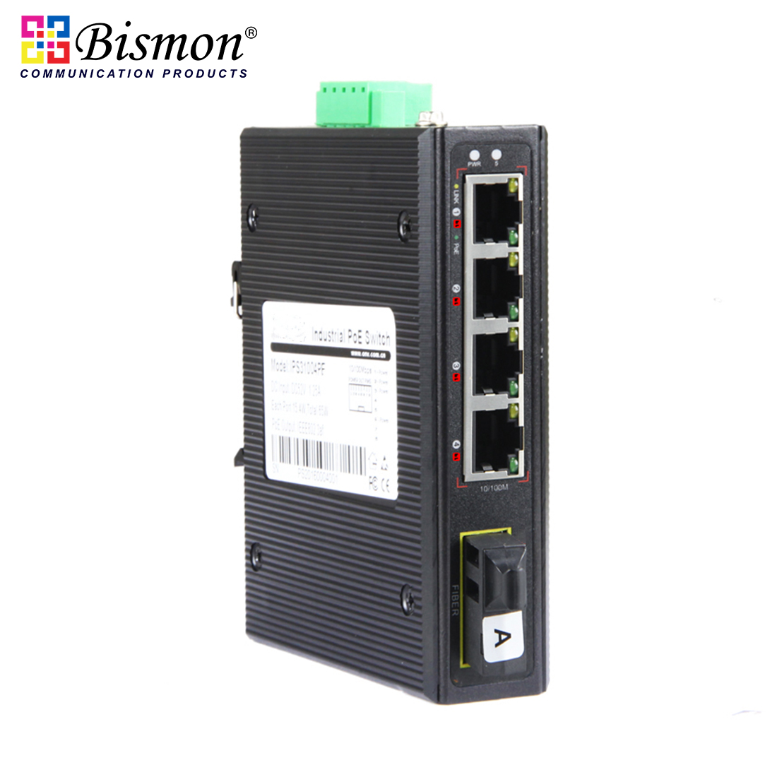 10/100M 5-port bt industrial PoE fiber switch