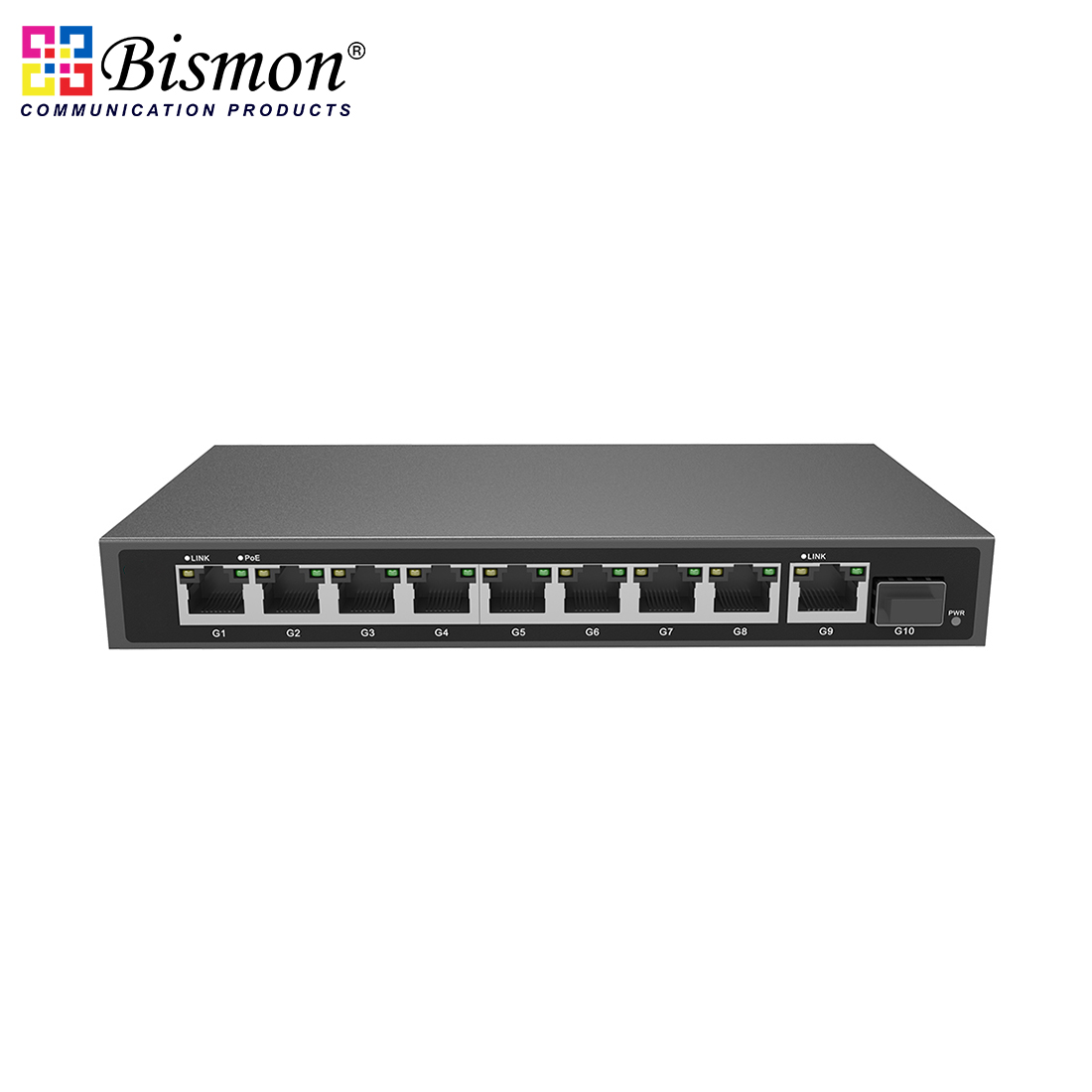 9*10/100/1000M?RJ45 ports and 1*1000M SFP PoE switch