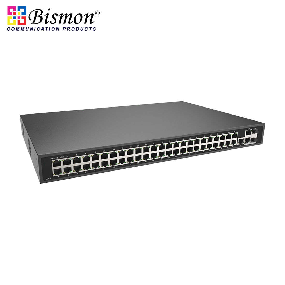 48x10/100M RJ45 and 3* RJ45 Gigabit and 2*SFP slots uplink(combo port) Unmanaged PoE