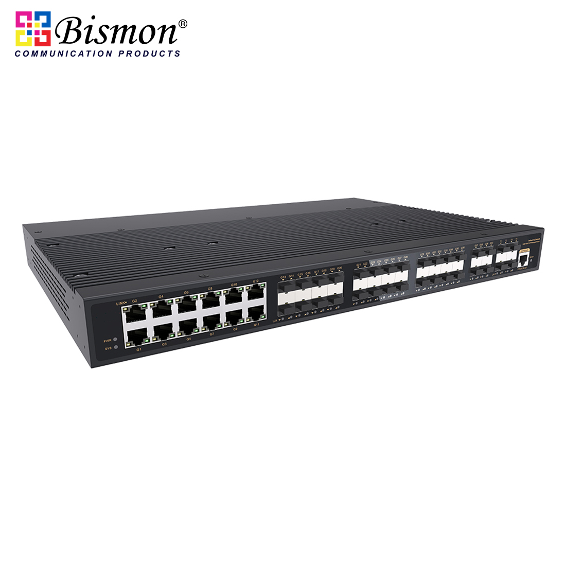 10G uplink 44-port L3 managed industrial Ethernet switch