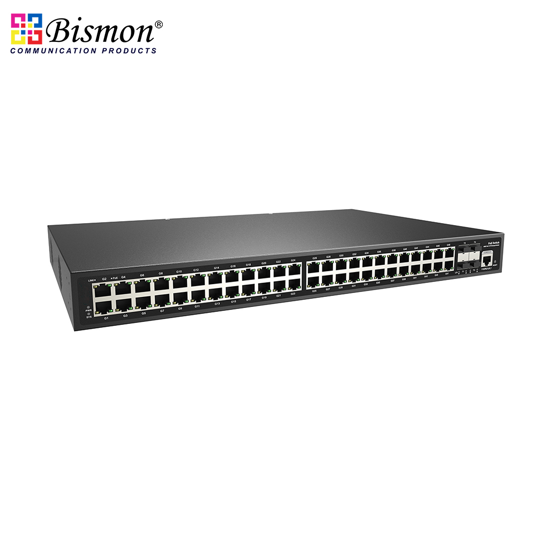 48*10/100/1000M RJ45 ports and 4*1/10G uplink SFP+L3 managed PoE switch (600W)