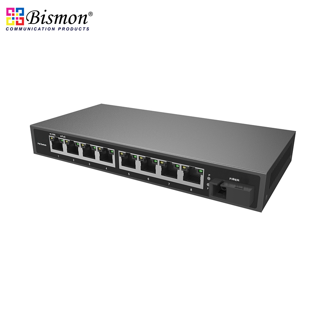 10/100M 9-port PoE Fiber switch