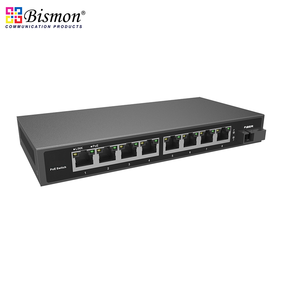 10/100M 9-port PoE Fiber switch