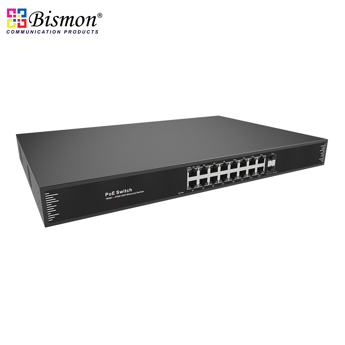 16*10/100/1000 RJ45 ports and 2*1000M uplink SFP bt PoE switch