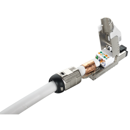 Cat.6A Toolless Termination plug shielded (White color)