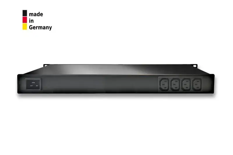 4-fold switched and outlet-metered PDU,x 16 A, 4 x IEC C13 rear