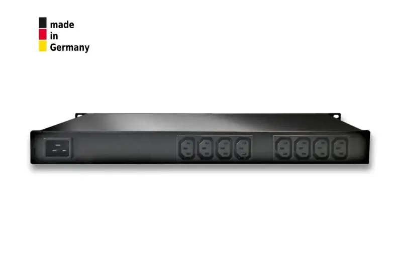 8-fold switched and metered PDU, 1 x 16 A, 8 x IEC C13 rear, 2 sensor connectors