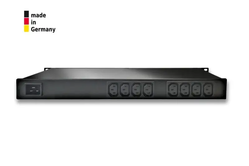 8-fold switched and outlet-metered PDU,1 x 16 A, 8 x IEC C13 rear