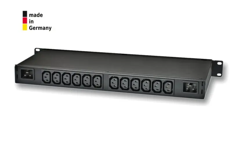 2x 6-fold switched and outlet-metered PDU,2 x 16 A, 12 x IEC C13 rear