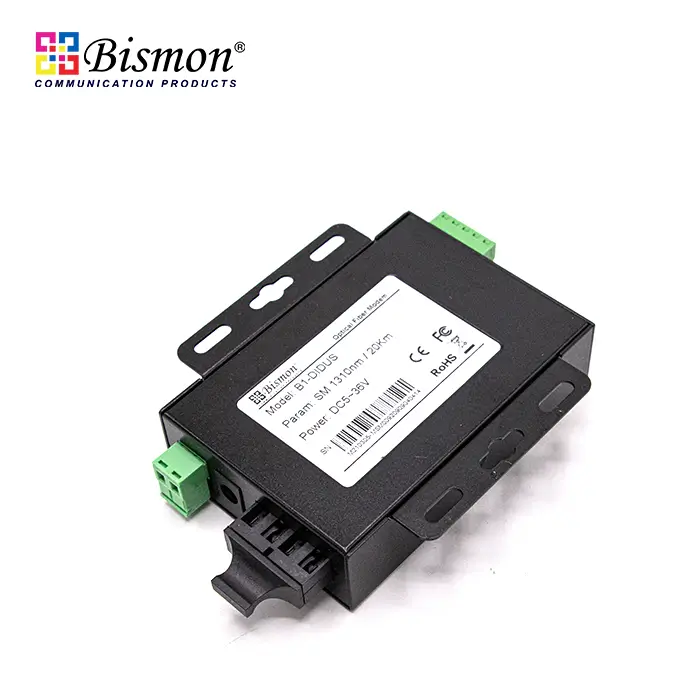 RS485 RS232 RS422 to Fiber Optic Converter (Industrial Grade, 20KM, SC)