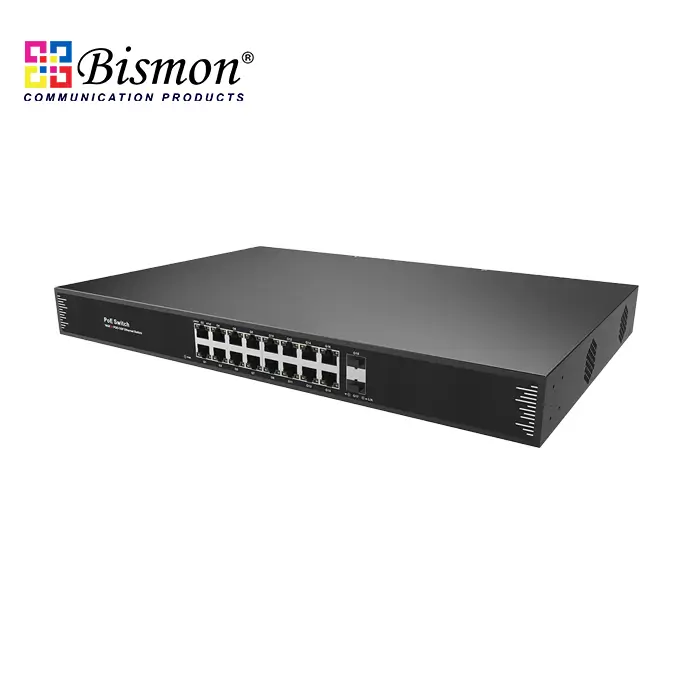 16*10/100/1000 RJ45 ports and 2*1000M uplink SFP bt PoE switch
