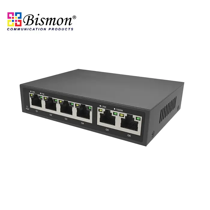 4*10/100/1000M PoE and 2*10/100/1000M Uplink RJ45 Unmanaged (110W)