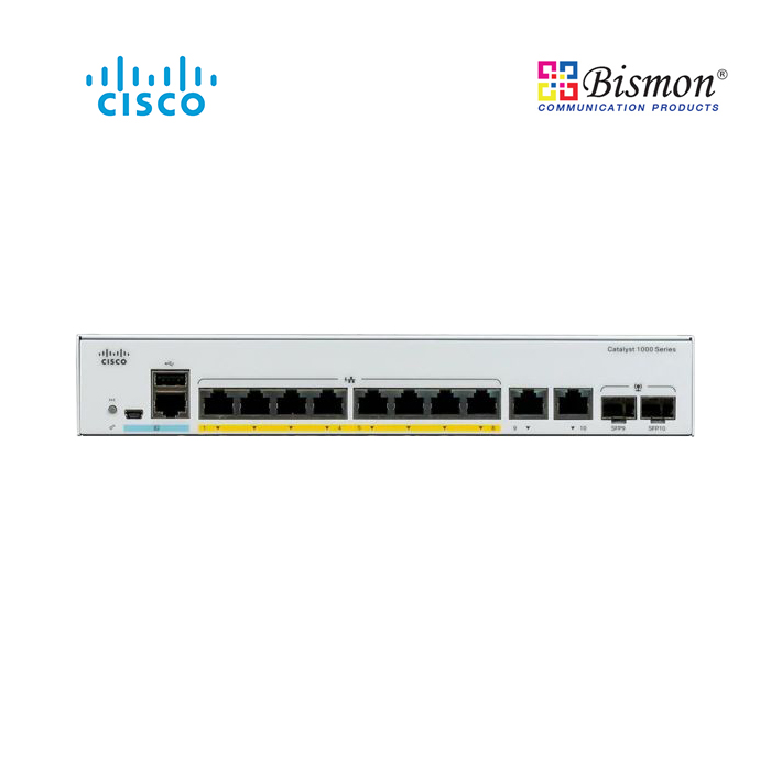 Catalyst 1000 8port GE, Ext PS, 2x1G SFP