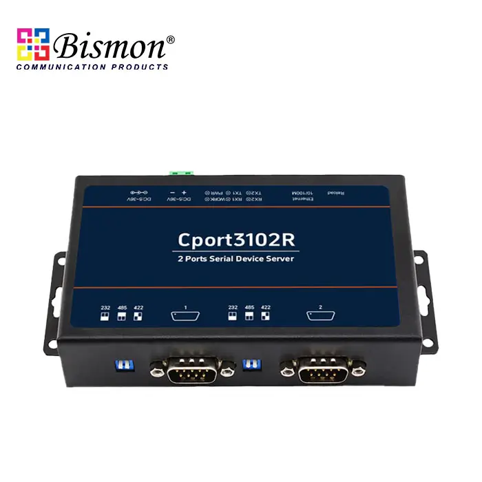 Serial Device Server 2-Port Serial RS232/485(DB9 male) to Ethernet Converter