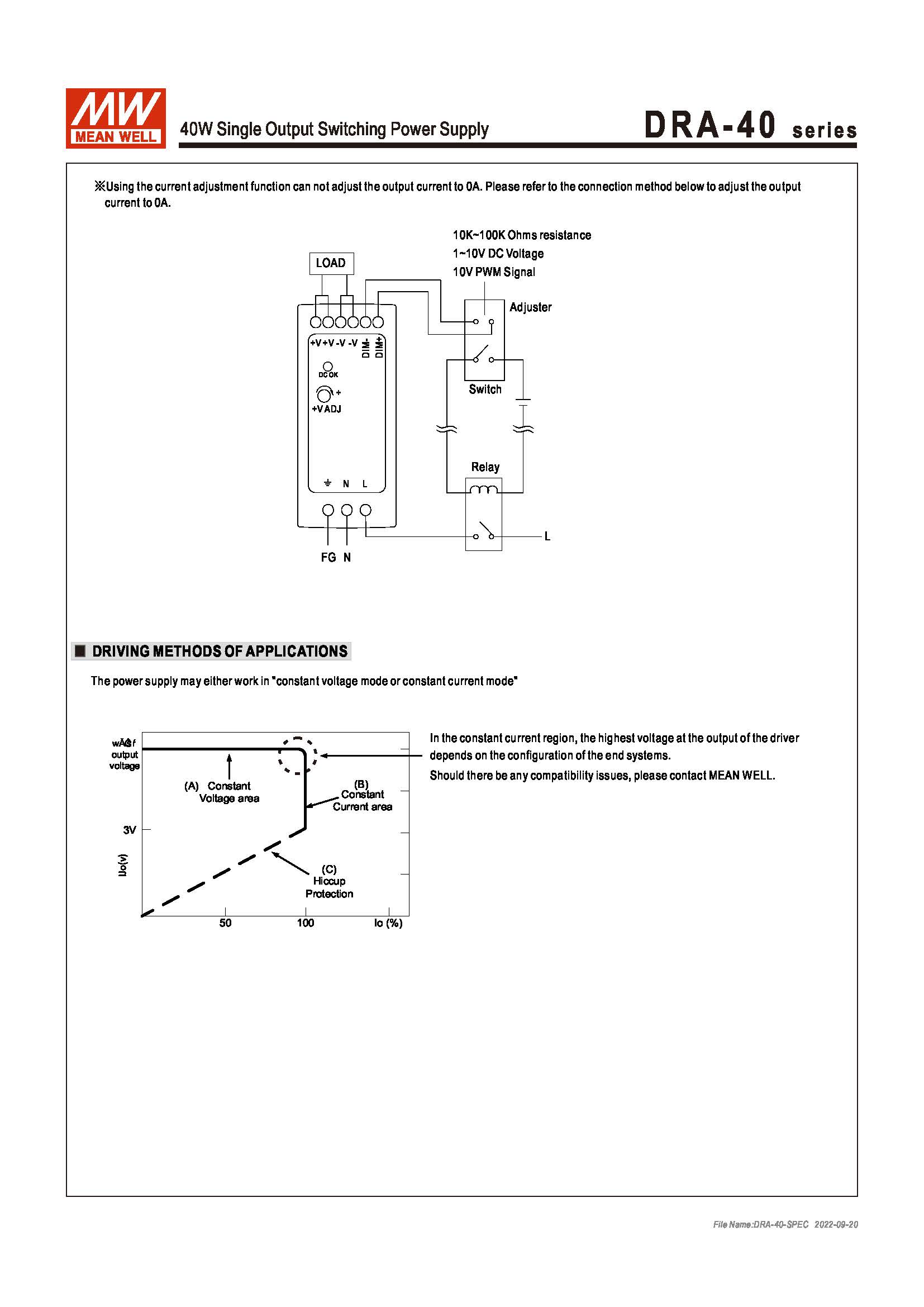 (Meanwell)Industrial DIN-Rail Power adapter 40W Single Output Switching Power Supply DRA-40-24