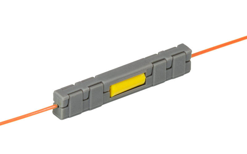 อุปกรณ์เชื่อมต่อแท่งใยแก้ว Mechanical Splice for 125um Clad Fiber SM or MM