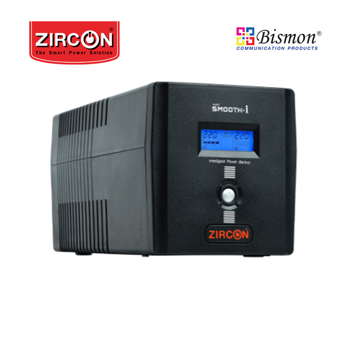 เครื่องสำรองไฟ Zircon Line Interactive UPS/ Smooth-i/ 1000VA/600W/ Digital Display (Tower type)